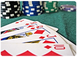 A Royal Flush, the most powerful hand in Poker